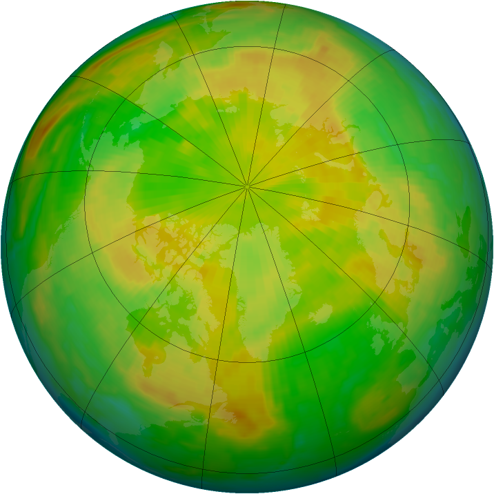 Arctic ozone map for 25 May 1997